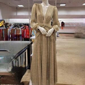 Gianni Bini Long Sleeve Beige Dress